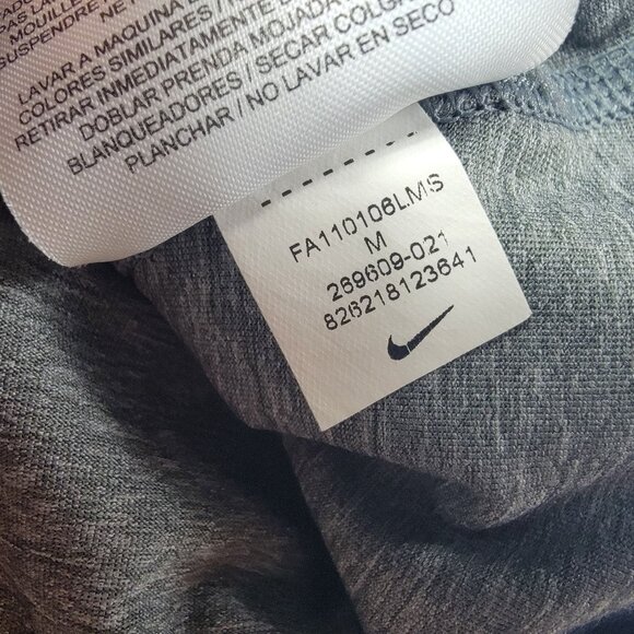 Nike Pro Combat Dri Fit Mens Medium Fitted T Shirt Gray Short Sleeve Athletic - Picture 5 of 11